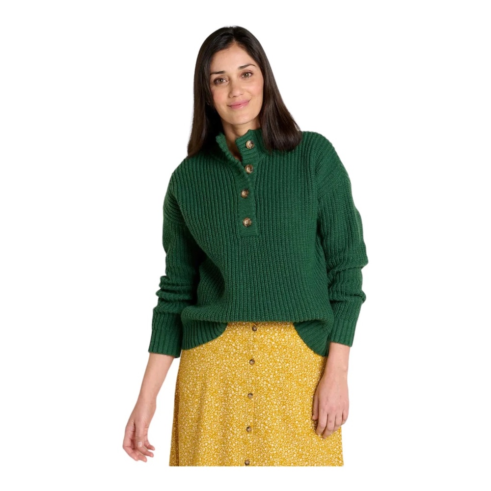 Brand New Toad&Co Moss Point Henley Sweater - Pasture